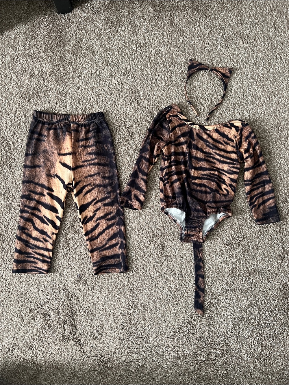 Baby 12-18M Tiger Print Costume Set - Top, Pants & Headband